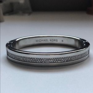 Michael Kors Silver Crystal Bangle